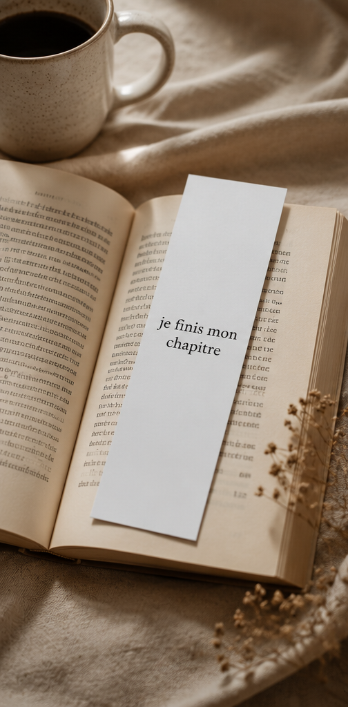 Marque page je finis mon chapitre
