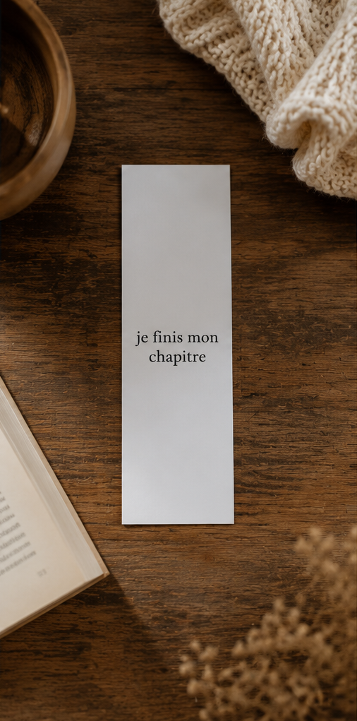 Marque page je finis mon chapitre
