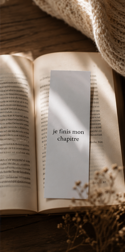 Marque page je finis mon chapitre